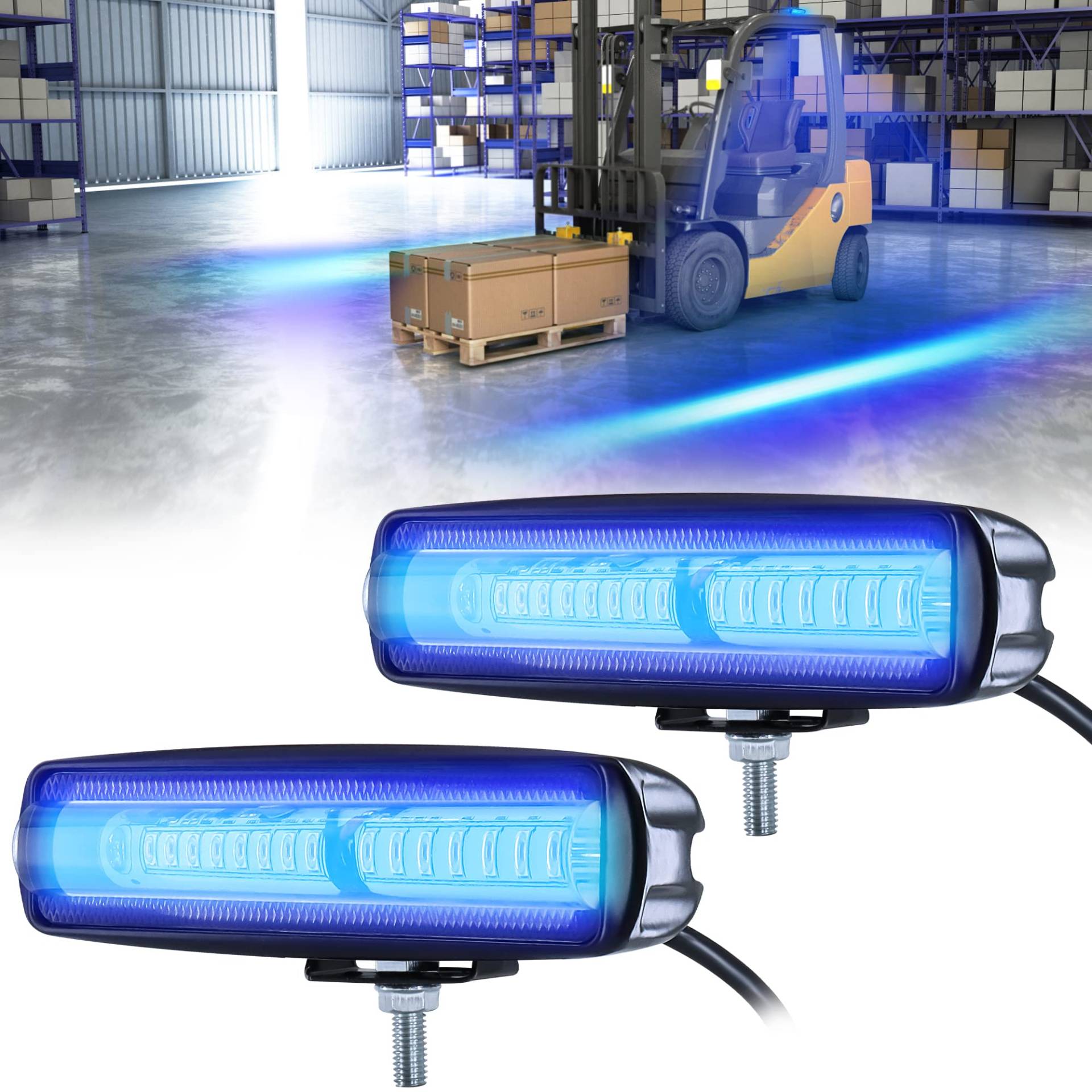 Dinfu 2Pcs LED Blaue Gabelstaplerleuchte,Led balu Blitzer Seitenlinie Markierungsleuchte Frontblitzer Warnlicht Stroboskop Blitzer 30W DC 12-80V Sicherheitslicht Dinfu 2Pcs LED Blaue Gabelstaplerleuchte,Led balu Blitzer Seitenlinie Markierungsleuchte Frontblitzer Warnlicht Stroboskop Blitzer 30W DC 12-80V Sicherheitslicht von Dinfu