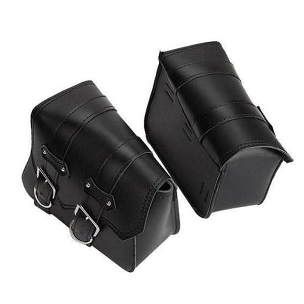 Motorradpferd Satteltasche, 2 stücke Motorrad Seitentasche Autoteile, PU-Leder Werkzeugtasche, verwendet für Kreuzfahrtart Motorrad-schwarz von Ding&ng