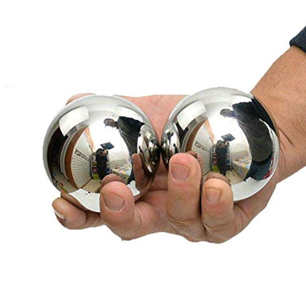 Sportstahlball, 35mm-60mm2 Pack, Stahlball für das Gesundheitswesen, Fitnessball, massiver Stahlball-45mm-2P von Ding&ng