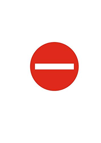 Aufkleber Hinweisschild Piktogramm Durchfahrtsverbot Durchfahrt verboten (10x10 cm) von Dinger-Design