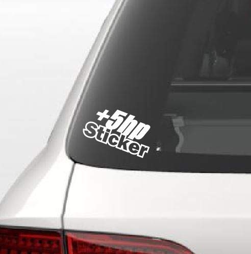 Dinger-Design Aufkleber +5hp Sticker JDM Tuning OEM Dub Decal Stickerbomb weiß von Dinger-Design