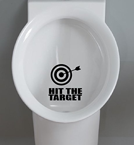 Dinger-Design Aufkleber HIT The Target Ziel Pissoir Toilette Klodeckel Toilettendeckel 11x10cm von Dinger-Design