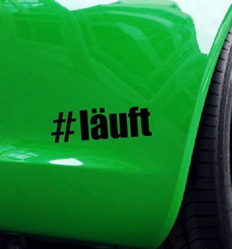 Dinger-Design Aufkleber Hashtag #läuft Auto Tuning Decal Stickerbomb (Weiß) von Dinger-Design