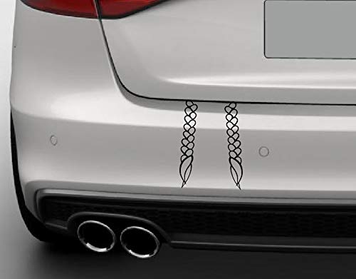 Dinger-Design Aufkleber ZÖPFE VON Greta IM Kofferraum Tuning Umweltzone Sticker Autoaufkleber (Weiß) von Dinger-Design