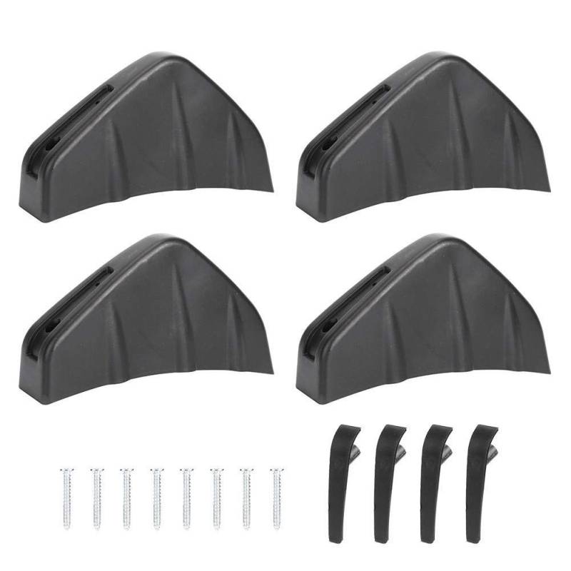 Dingln 4 Stück Heckstoßstange Spoiler, Universal Kohlefaser Heckspoiler Diffusor, Stoßstange Schützen Abdeckung Mit Haifischflosse Aussehen, Auto Zubehör von Dingln