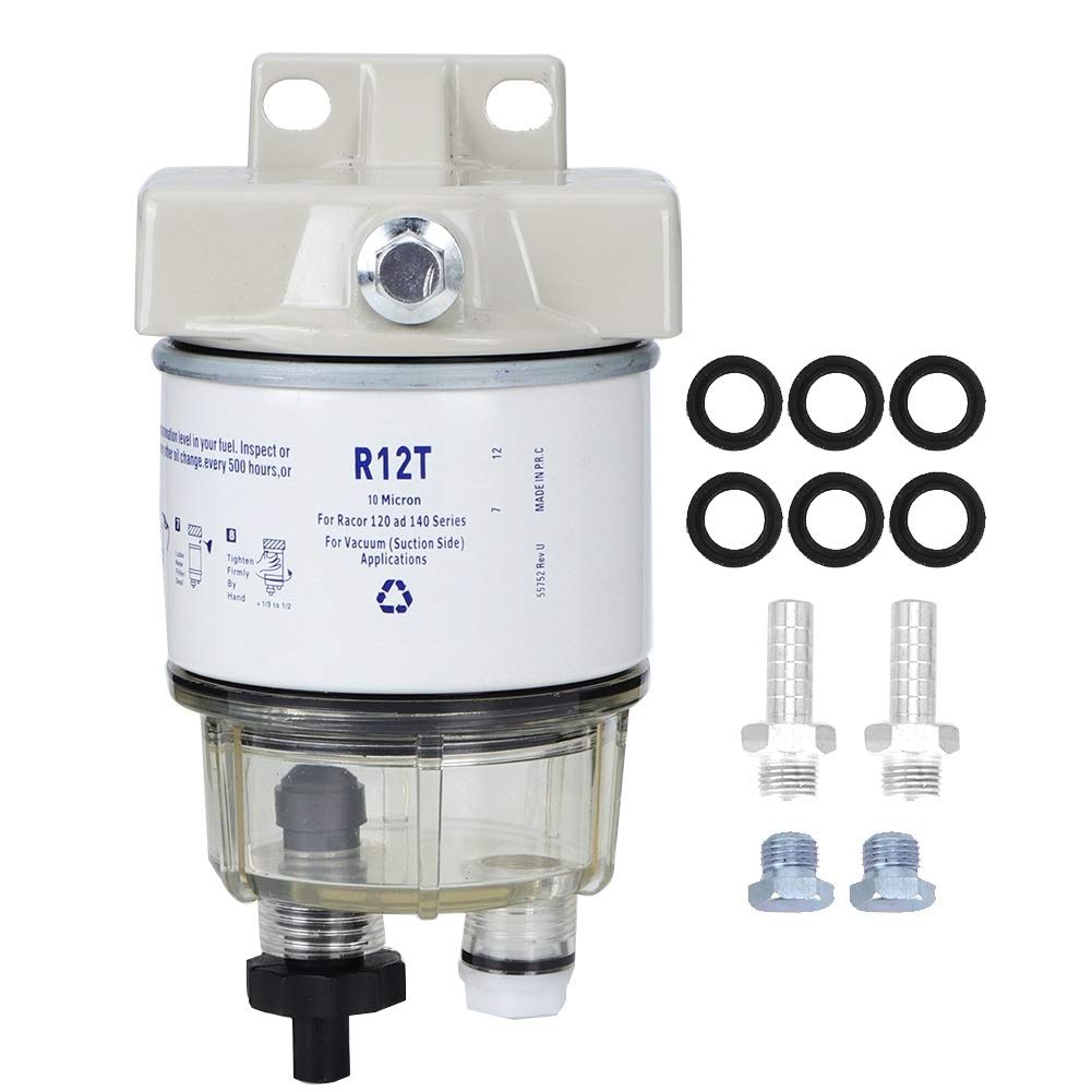Dingln Kraftstofffilter, R12T Boot Marine Rotation Kunststoff Kraftstofffilter Wasserabscheider Fit für Speedboat Öltanker Marine Rotationswasserabscheider, kompatibel mit Schnellboot Dingln Kraftstofffilter, R12T Boot Marine Rotation Kunststoff Kraftstofffilter Wasserabscheider Fit für Speedboat Öltanker Marine Rotationswasserabscheider, kompatibel mit Schnellboot von Dingln