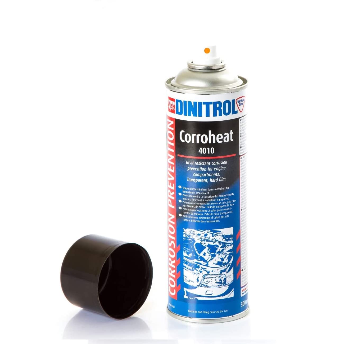 DINITROL® Corroheat 4010 Corroheat Klares Korrosionsschutzwachs für Motorraum, 500 ml Aerosol von Dinitrol