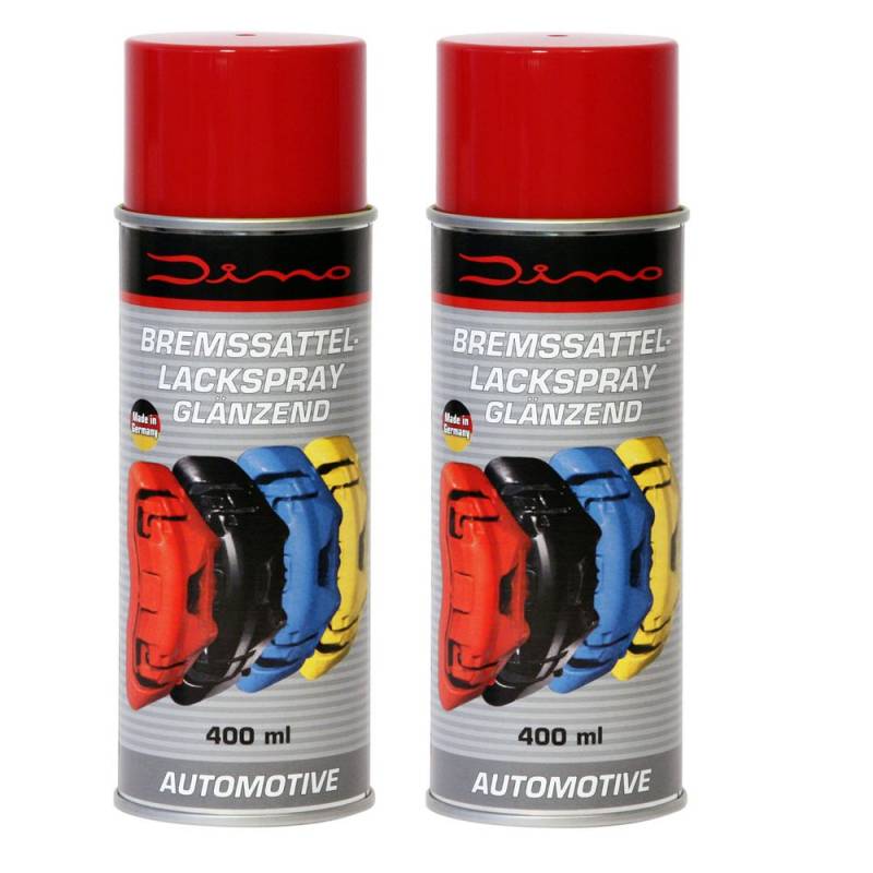 Dino 130010 Bremssattellack 1K Lackspray, Doppelpack 2x 400 ml, Rot von Dino