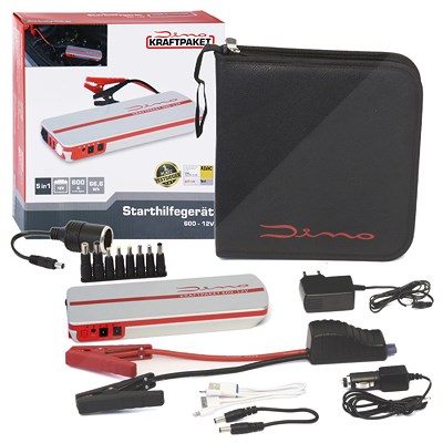 Dino Kraftpaket Multifunktionsstarthilfe & Powerbank - 18000 mAh [Hersteller-Nr. 136102] von Dino KRAFTPAKET