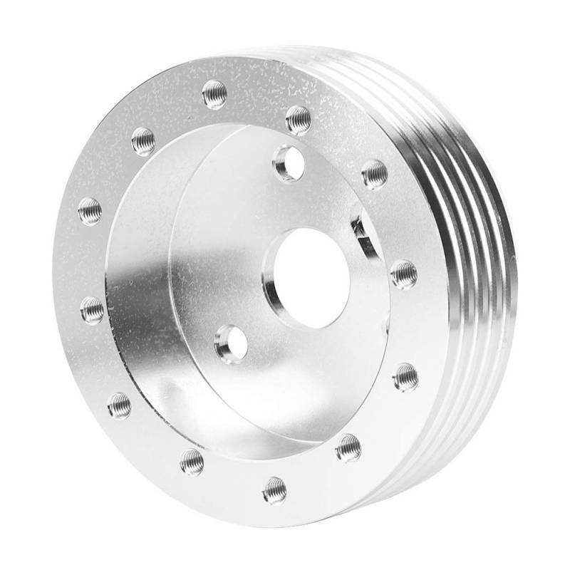 1-Zoll-Aluminium-Lenkrad-Rad-Hub-Abstandsabstandsadapter für Standard-5- und 6-Loch-, Passt 3 Lochlenkungssysteme, Schwarzes Finish, Universelle Anpassung (SILVER) von Dioche