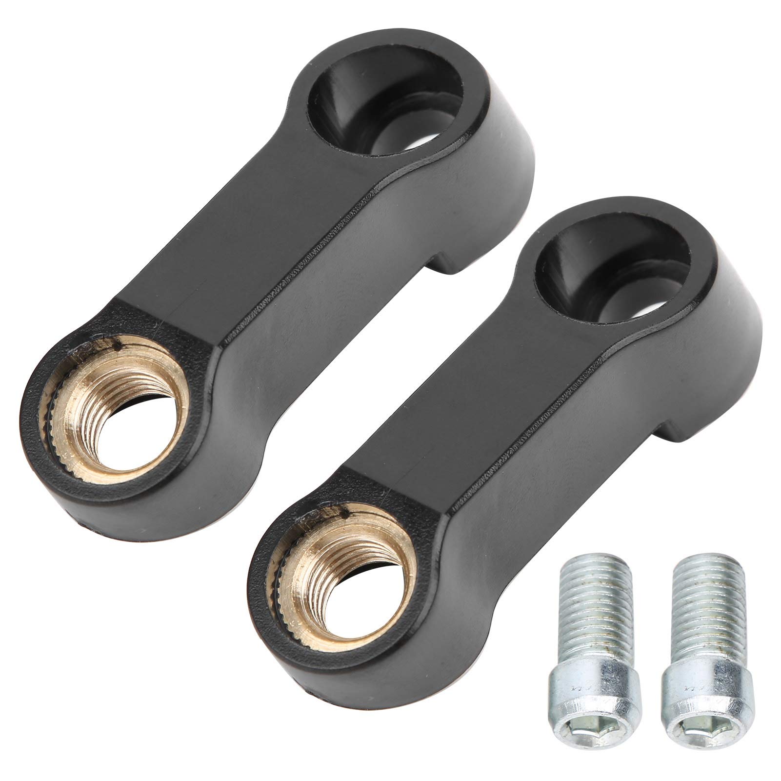 2 X Motorrad Spiegelverlängerungen,Dioche 2Pcs 0.4In M10 Motorrad Spiegelerhöhung Abstandshalter Verlängerungsadapter Universelles Zubehör von Dioche