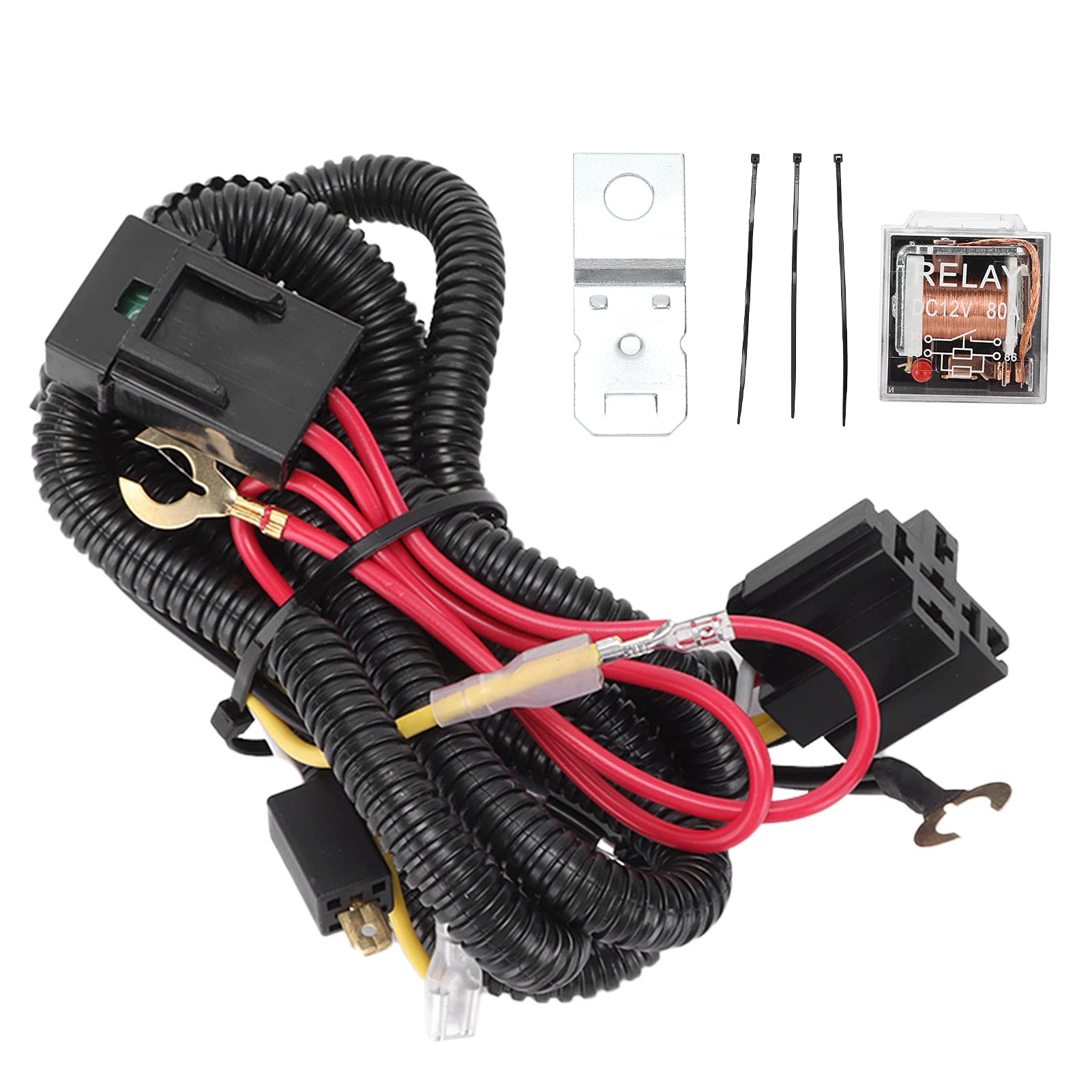 Autohupen-Kit mit Relais und Druckknopfschalter, Hupen-Relais-Verkabelungssatz, PVC-ABS, 12 V, Hupen-Kabelbaum-Relais-Kit-Set für Auto, Truckille-Montage, Blast Universal Autohupen-Kit mit Relais und Druckknopfschalter, Hupen-Relais-Verkabelungssatz, PVC-ABS, 12 V, Hupen-Kabelbaum-Relais-Kit-Set für Auto, Truckille-Montage, Blast Universal von Dioche