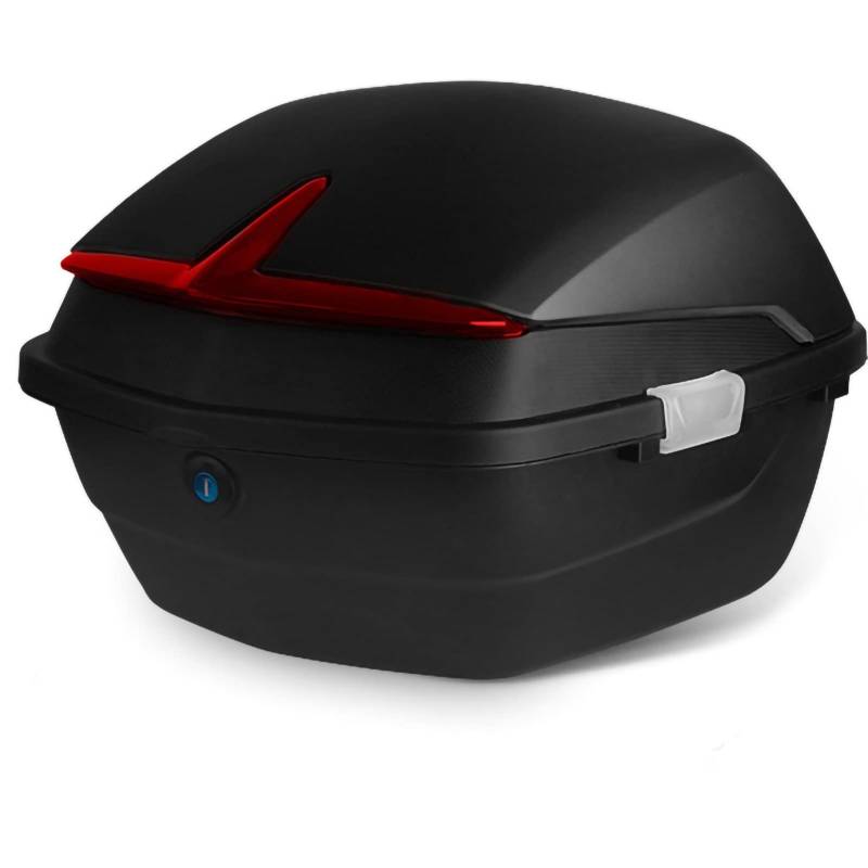 Dioche Motorrad Heckkoffer Lastenmotorrad Top Case Scooter Heckkoffer, Wasserdicht, Stoßfest, Große Kapazität, Universelle Motorrad HeckTop Box (Schwarz) von Dioche