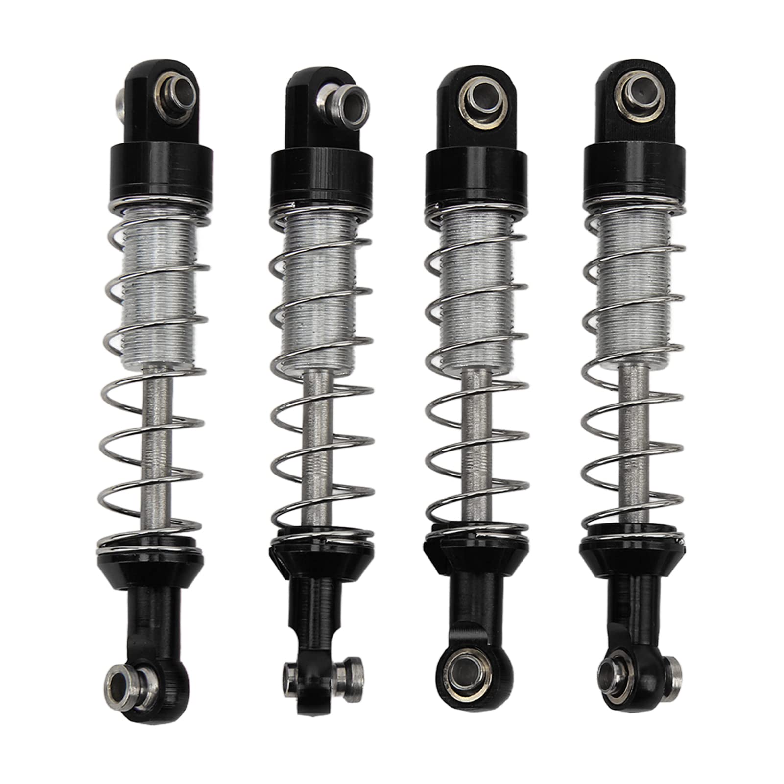 Rc Auto Stoßdämpfer Rc Stoßdämpfer 60 Mm Aluminiumlegierung 2 Paare Aluminiumlegierung Stoßdämpfer 60 Mm Rc Auto Modifikation Teile Für Wpl C14 C24 Mn D90 99S Modelle (Schwarz) von Dioche