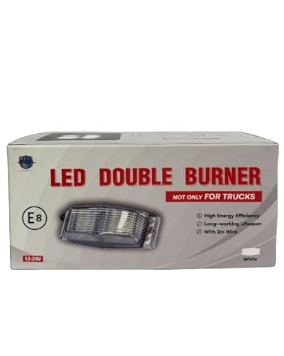 Direct Trade Service LED-Doppelleuchte für LKW und Transporter, klares Glas, Dual-Farbe Orange/Weiß von Direct Trade Service