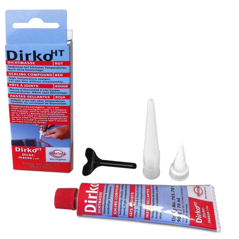 DIRKO s51821 Pate à Joint High Temperature, rot, 70 ml von Dirko