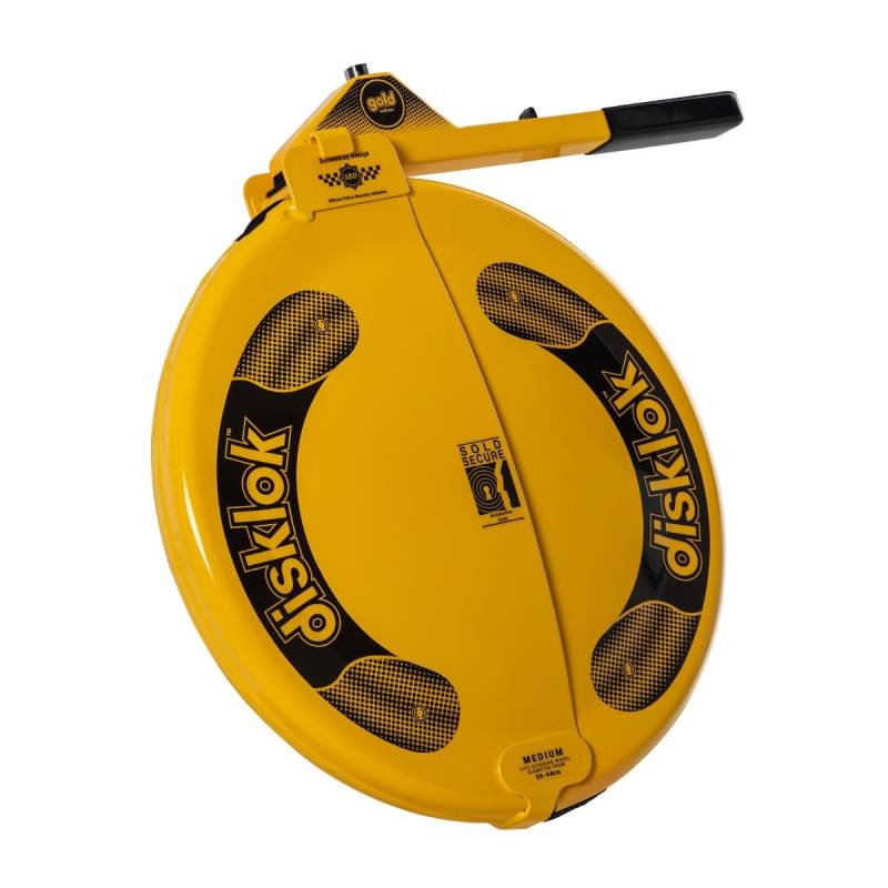 Disklok Sicherheitsvorrichtung - Auto-Lenkradschloss Vollabdeckung - Gelb - Thatcham-geprüft (Gelb, Mittel 39cm - 41.5cm) von Disklok