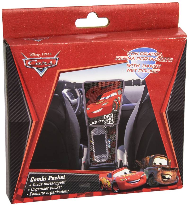 Disney Cars 25934 Rücksitz-Organizer Kombitasche, 2-Seitig - Lightning McQueen und seine Freunde, schwarz von Disney Cars