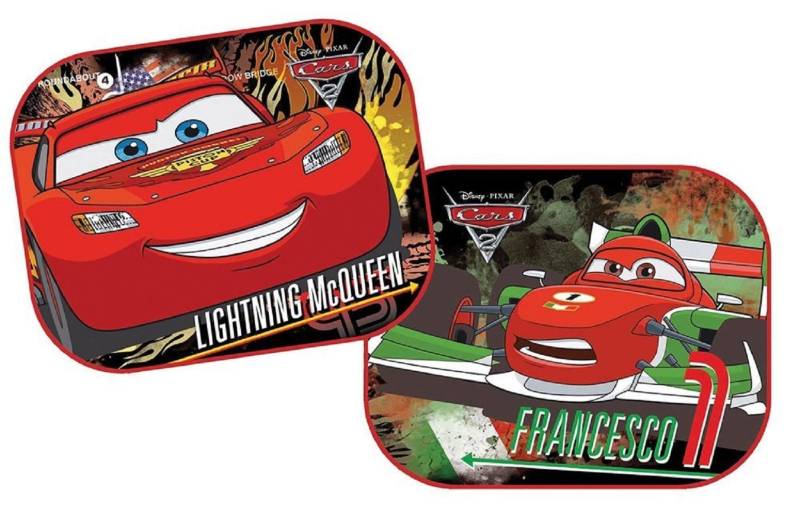 Disney Cars 28306 Seitenscheiben - Sonnenblenden, 2 Stück - 44 x 35 cm, für Kinder - Lightning McQueen und Francesco von Disney Cars