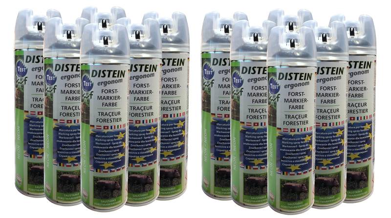 Distein 12x Signierspray Markierspray Forstmarkierfarbe Ergonom schwarz von Distein
