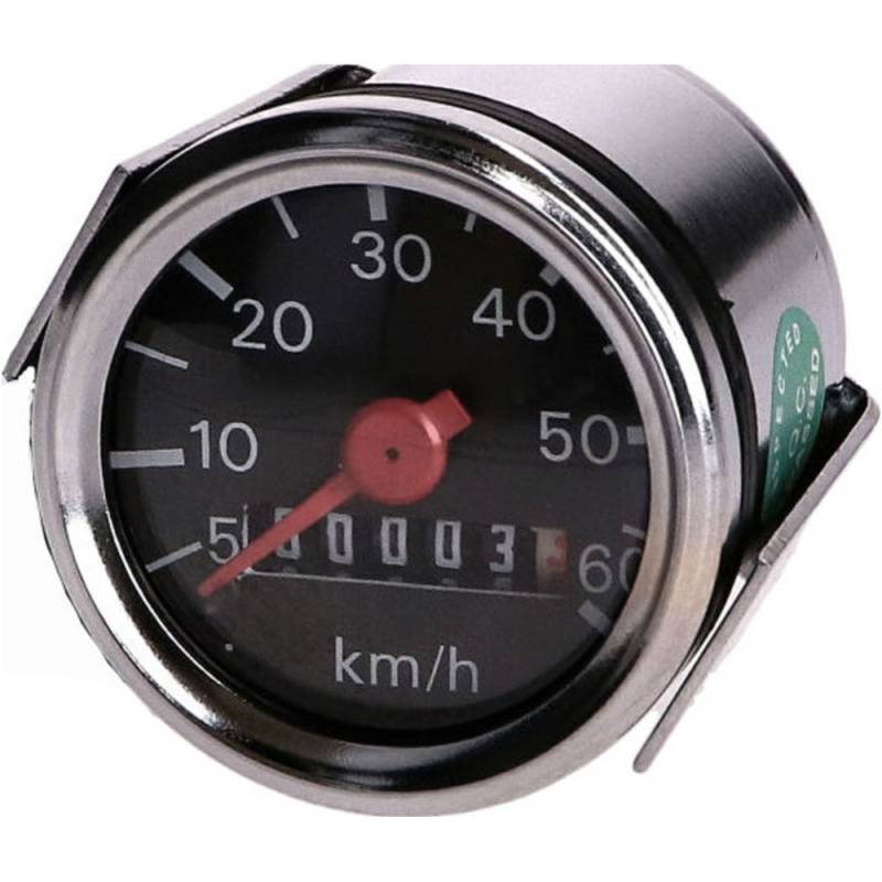 Cockpit tachometer universal 60km/h 48mm schwarz für hercules, simson 42151 von Diverse / Import