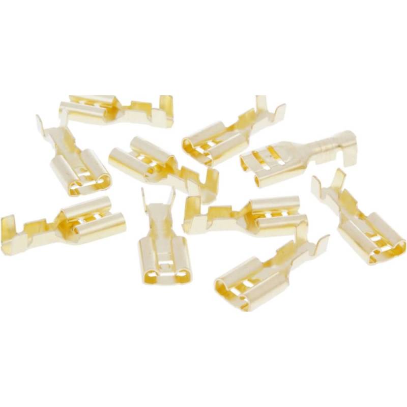 Kabelverbinder / kabelschuh 6,3mm flach breit weiblich 10er pack vc31040 von Diverse / Import