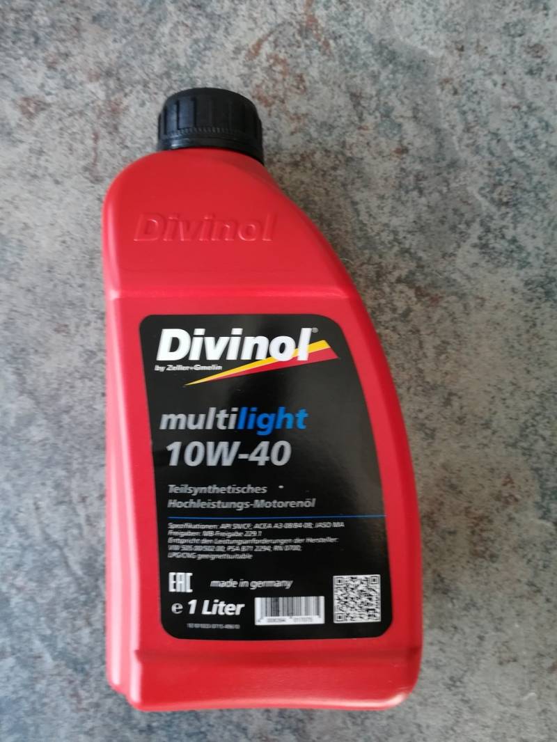 Divinol 49610 1-Liter Multilight 10W-40 Motorenöl Motoröl von Divinol