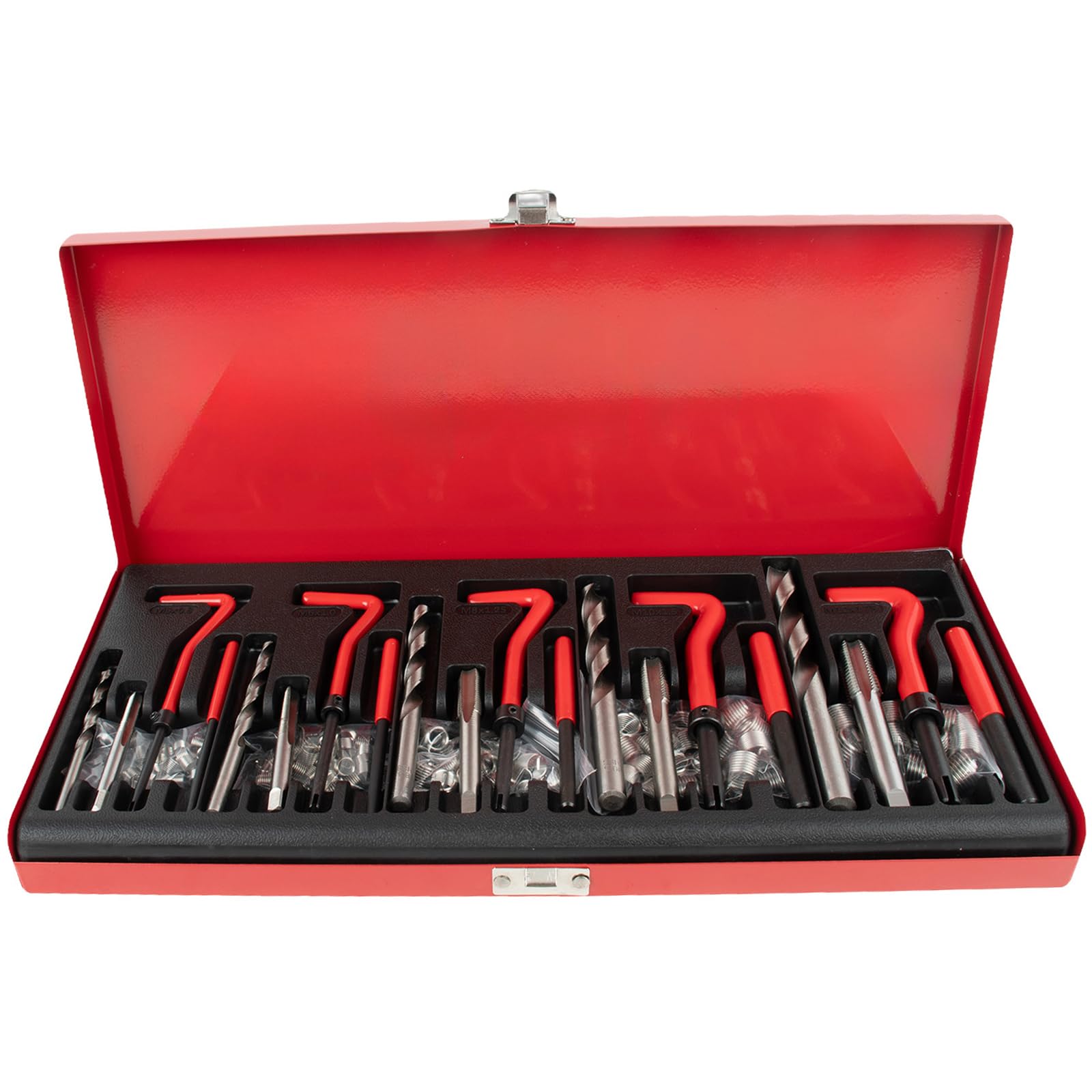 Dixhills 131tlg Gewindereparatursatz Gewinde Reparatur Set Helicoil Set Ersatz für M5 M6 M8 M10 M12 Dixhills 131tlg Gewindereparatursatz Gewinde Reparatur Set Helicoil Set Ersatz für M5 M6 M8 M10 M12 von Dixhills