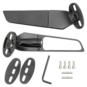 Dixhills 2 Stück Motorrad Rückspiegel Außenspiegel Einstellbare Drehbare Rückspiegel Universal ATV Motorrad Wind Schwenkbare Flügelspiegel Ersatz für Ninja 250 300 400 650 H4 H2 Dixhills 2 Stück Motorrad Rückspiegel Außenspiegel Einstellbare Drehbare Rückspiegel Universal ATV Motorrad Wind Schwenkbare Flügelspiegel Ersatz für Ninja 250 300 400 650 H4 H2 von Dixhills