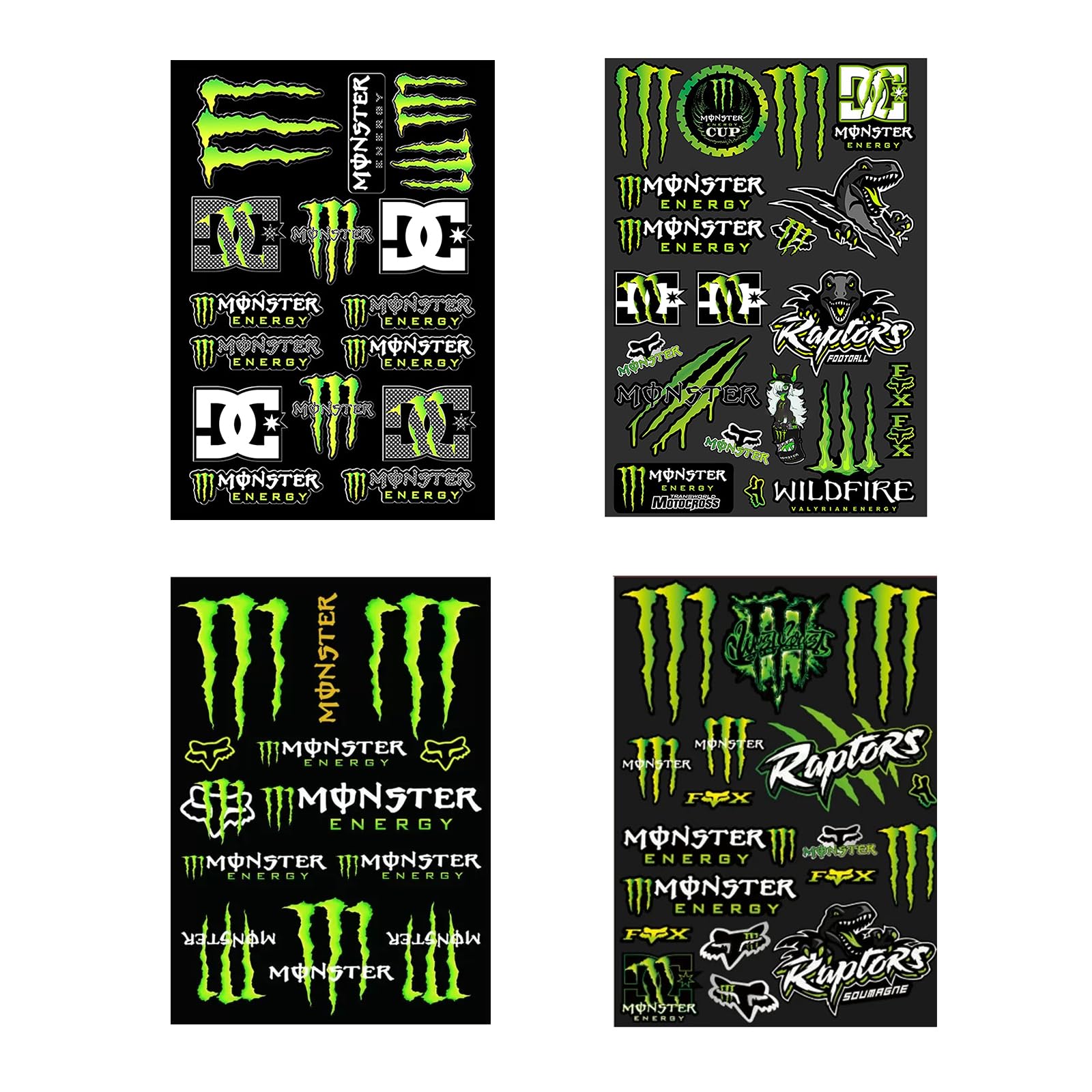 Diyxisk 4 Stück Monster Scratch Auto Aufkleber, Monster Energy Aufkleber Bogen, Sponsoren Aufkleber, Moto Motocross Stickers Kit, für Offroad Motorräder und Helme Motorrad Enthusiasten Diyxisk 4 Stück Monster Scratch Auto Aufkleber, Monster Energy Aufkleber Bogen, Sponsoren Aufkleber, Moto Motocross Stickers Kit, für Offroad Motorräder und Helme Motorrad Enthusiasten von Diyxisk