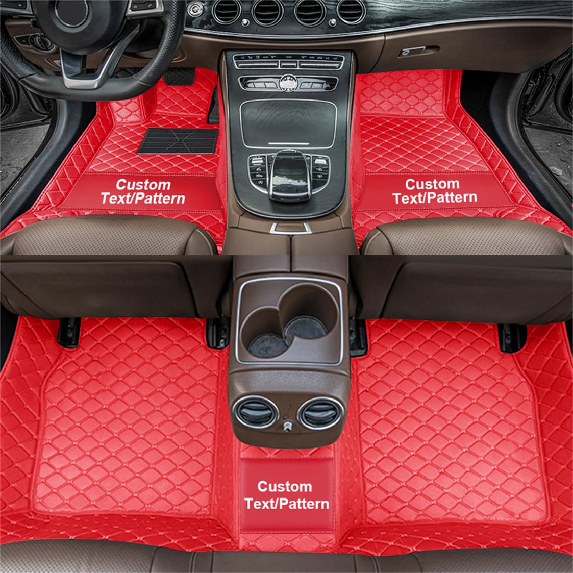 Auto Fußmatten für Maserati Diamant Anti-Rutsch Auto Fussmatten Teppiche Verdickung PVC-Leder Luxus Auto matten von DlonmCen