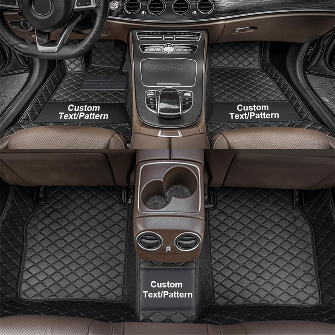 Auto Fußmatten für Mercedes Diamant Anti-Rutsch Auto Fussmatten Teppiche Verdickung PVC-Leder Luxus Auto matten von DlonmCen