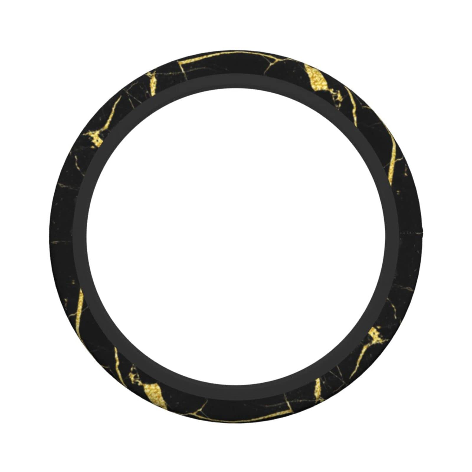 Schwarz Gold Marmor Auto Lenkradbezug =>> Universell passend für die meisten Limousinen SUV Anti-Rutsch und erhältlich in allen Jahreszeiten 38,1 cm Schwarz Gold Marmor Auto Lenkradbezug =>> Universell passend für die meisten Limousinen SUV Anti-Rutsch und erhältlich in allen Jahreszeiten 38,1 cm von Dmorj