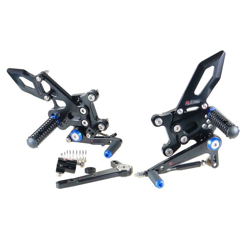 Dngjuen Motorrad CNC Einstellbare Hinten Set Fußrastenanlage Fußstütze Fußstütze Für RSV4 Für Tuono V4 2021-2022-2023-2024 Klappbare Fußstütze von Dngjuen