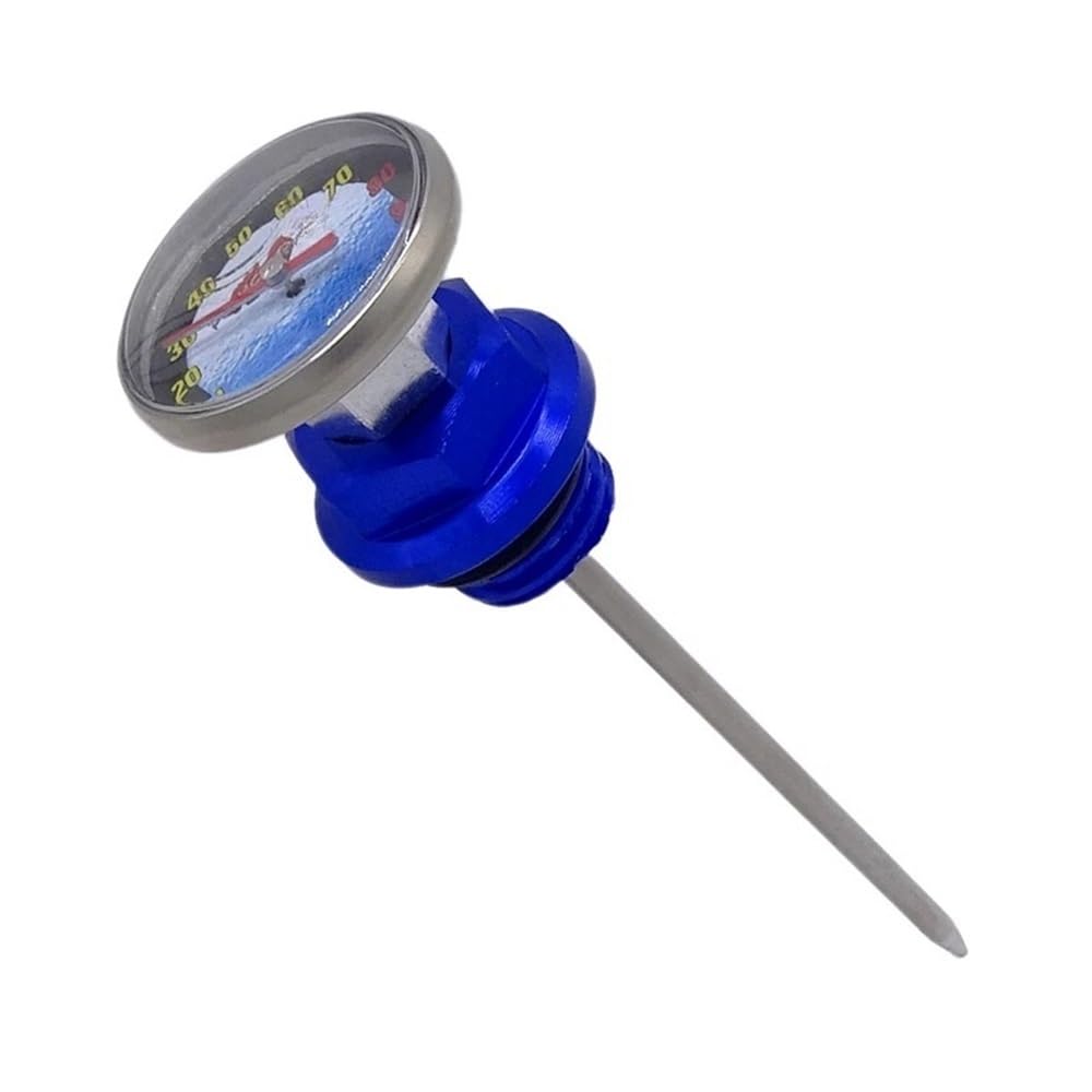 Für 110cc Für 125cc Motorrad Zubehör Motor Ölmessstab Öldeckel Tank Temperaturanzeige Ölstandsanzeige Ölmessstab Öltemperaturanzeige(Blue) von Dngjuen