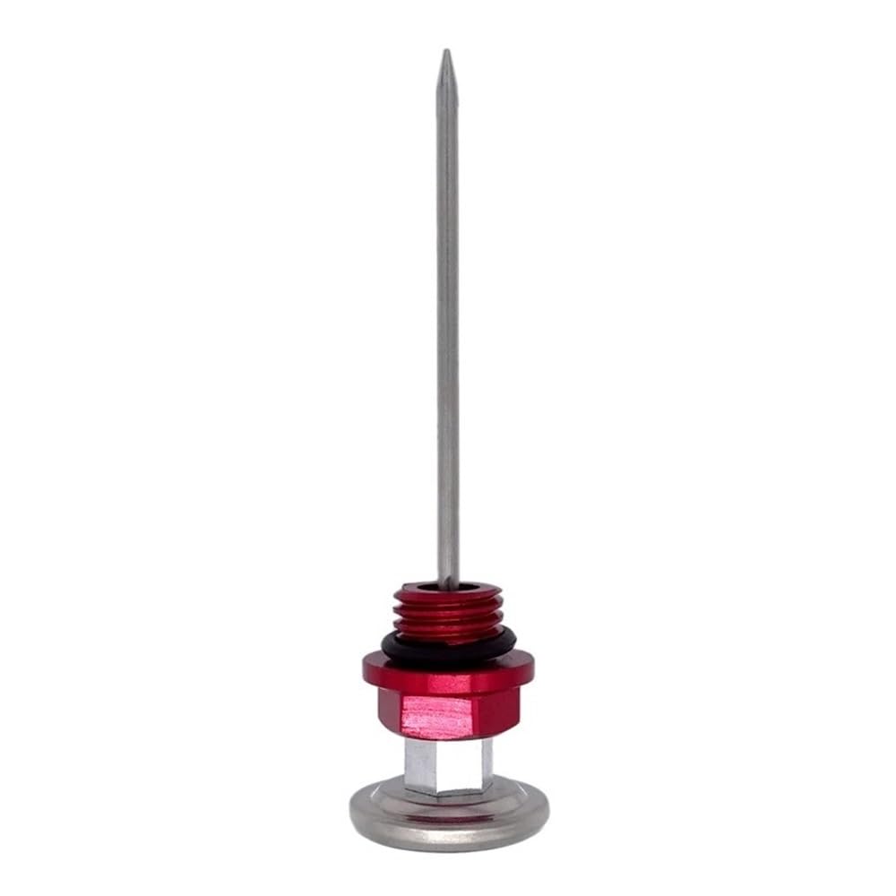 Für 110cc Für 125cc Motorrad Zubehör Motor Ölmessstab Öldeckel Tank Temperaturanzeige Ölstandsanzeige Ölmessstab Öltemperaturanzeige(Red) von Dngjuen