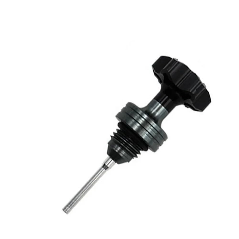 Für GY6 125 150 Motorrad Zubehör Motorölmessstab Füllkappe Motor Kurbelgehäuse Ölstandsanzeige Für Roller Öltemperaturanzeige(Black) von Dngjuen