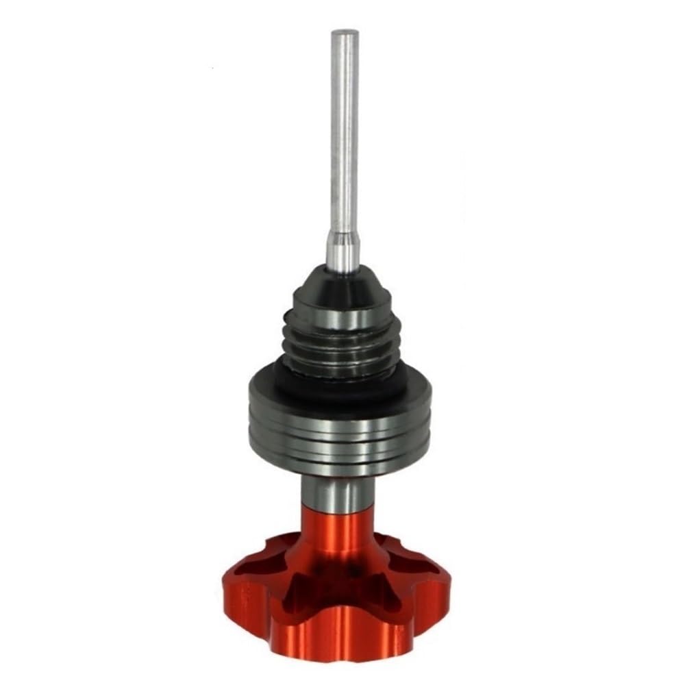 Für GY6 125 150 Motorrad Zubehör Motorölmessstab Füllkappe Motor Kurbelgehäuse Ölstandsanzeige Für Roller Öltemperaturanzeige(Orange) von Dngjuen