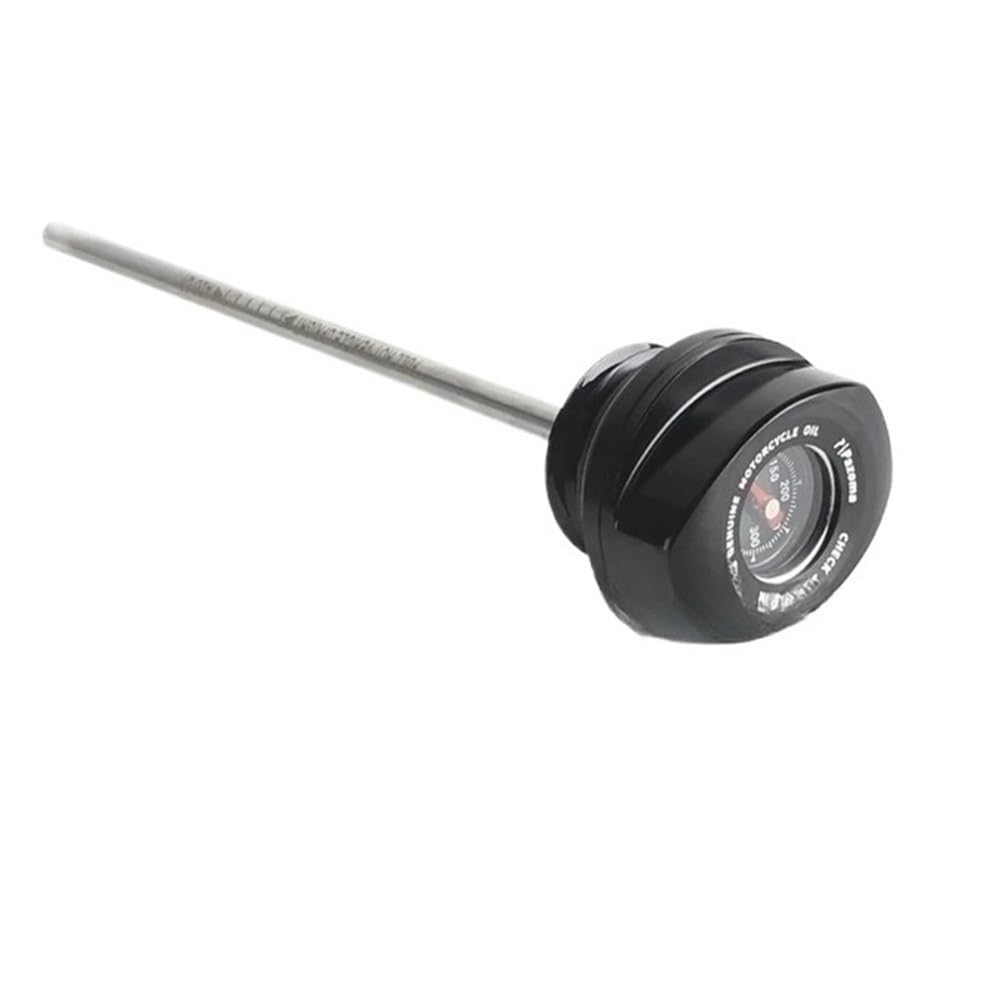 Für Touring 23-später Motorrad Zubehör Motoröl Temperatur Gauge Kraftstoff Tank Temp Ölmessstab Ölstand Gauge Ölmessstab Öltemperaturanzeige(Black) von Dngjuen