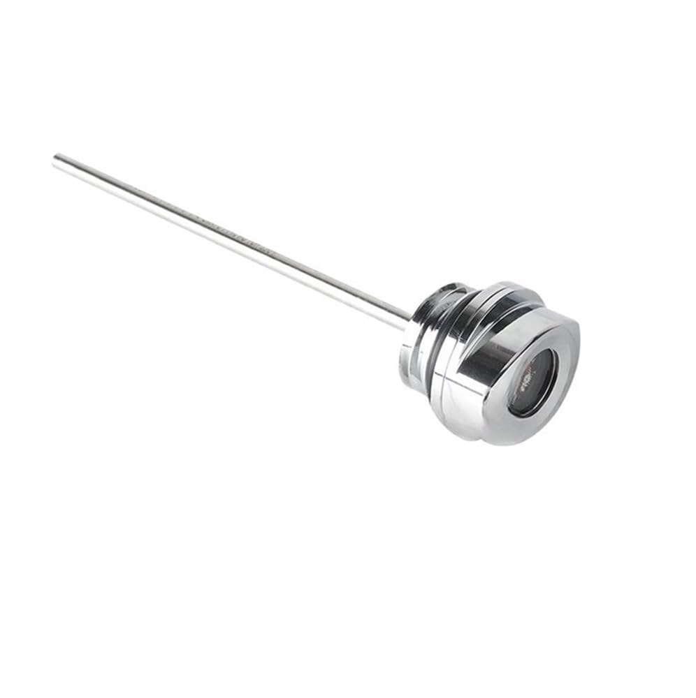 Für Touring 23-später Motorrad Zubehör Motoröl Temperatur Gauge Kraftstoff Tank Temp Ölmessstab Ölstand Gauge Ölmessstab Öltemperaturanzeige(Chrome) von Dngjuen