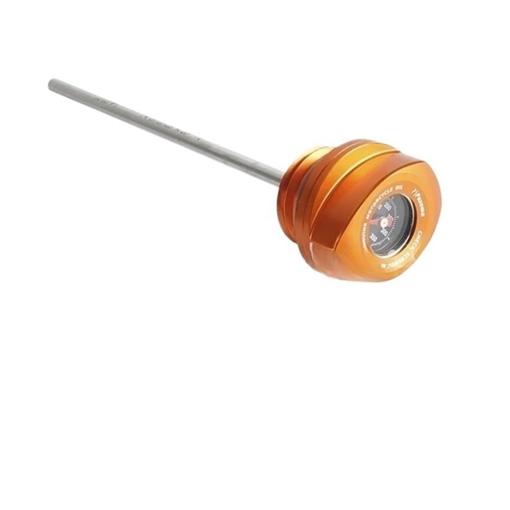 Für Touring 23-später Motorrad Zubehör Motoröl Temperatur Gauge Kraftstoff Tank Temp Ölmessstab Ölstand Gauge Ölmessstab Öltemperaturanzeige(Orange) von Dngjuen