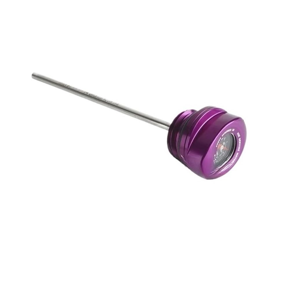 Für Touring 23-später Motorrad Zubehör Motoröl Temperatur Gauge Kraftstoff Tank Temp Ölmessstab Ölstand Gauge Ölmessstab Öltemperaturanzeige(Purple) von Dngjuen