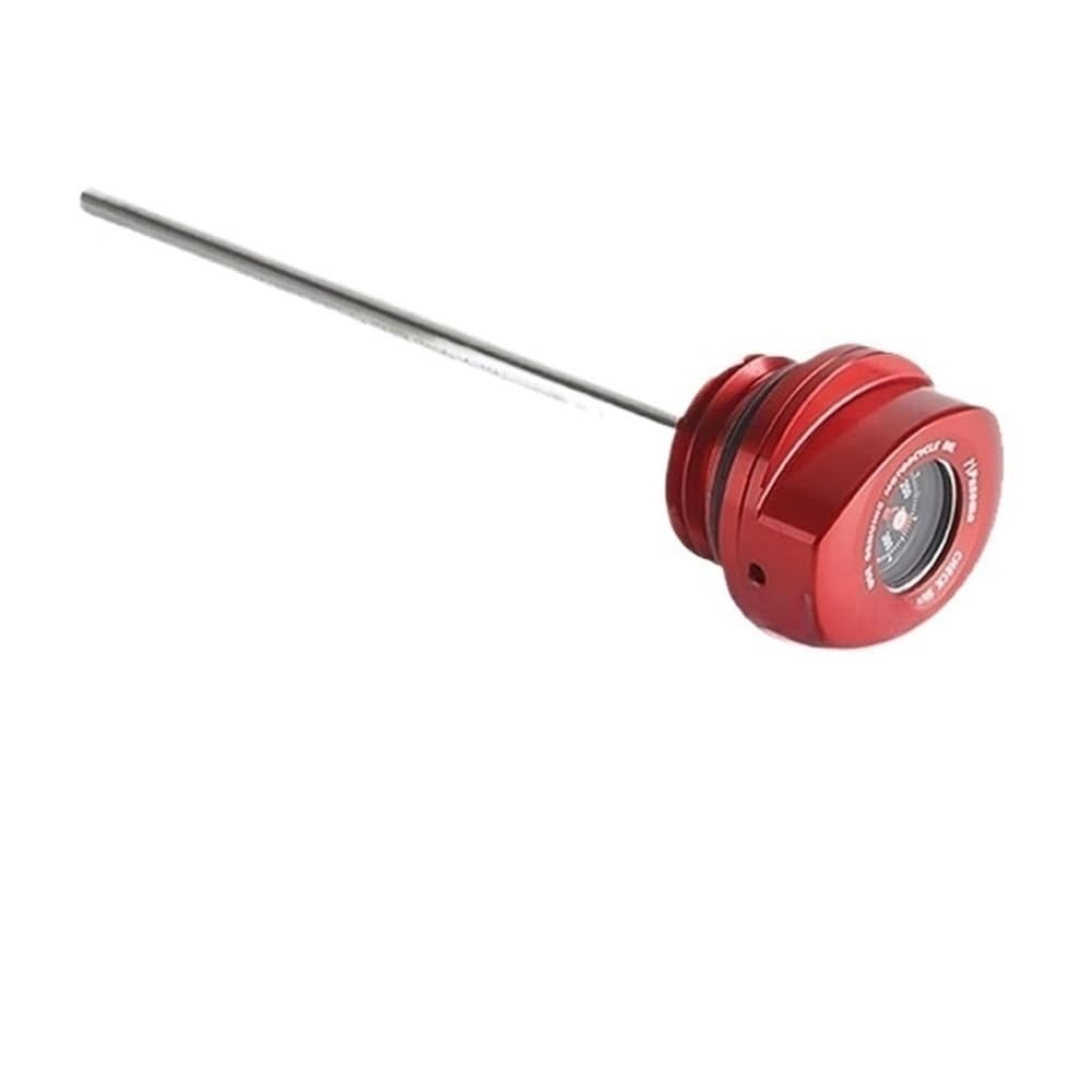 Für Touring 23-später Motorrad Zubehör Motoröl Temperatur Gauge Kraftstoff Tank Temp Ölmessstab Ölstand Gauge Ölmessstab Öltemperaturanzeige(Red) von Dngjuen