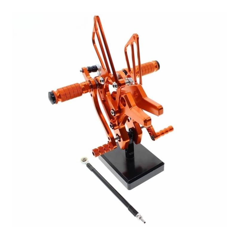 Motorrad Fußstütze Fußpedal Pegs Hinten Set Ständer Fußrasten Brems Schalthebel Halterung FÜR Z750 2004-2006 Z 750 Fußschalthebel(Orange) von Dngjuen