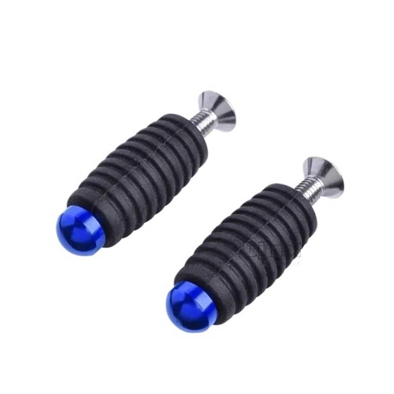 Motorrad Getriebe Shift Bremshebel Pegs Toepegs Pedale M6 6mm Fußrasten Für Fußschalthebel(Blue) von Dngjuen