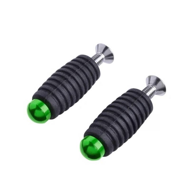 Motorrad Getriebe Shift Bremshebel Pegs Toepegs Pedale M6 Fußrasten Für Fußschalthebel(Green) von Dngjuen