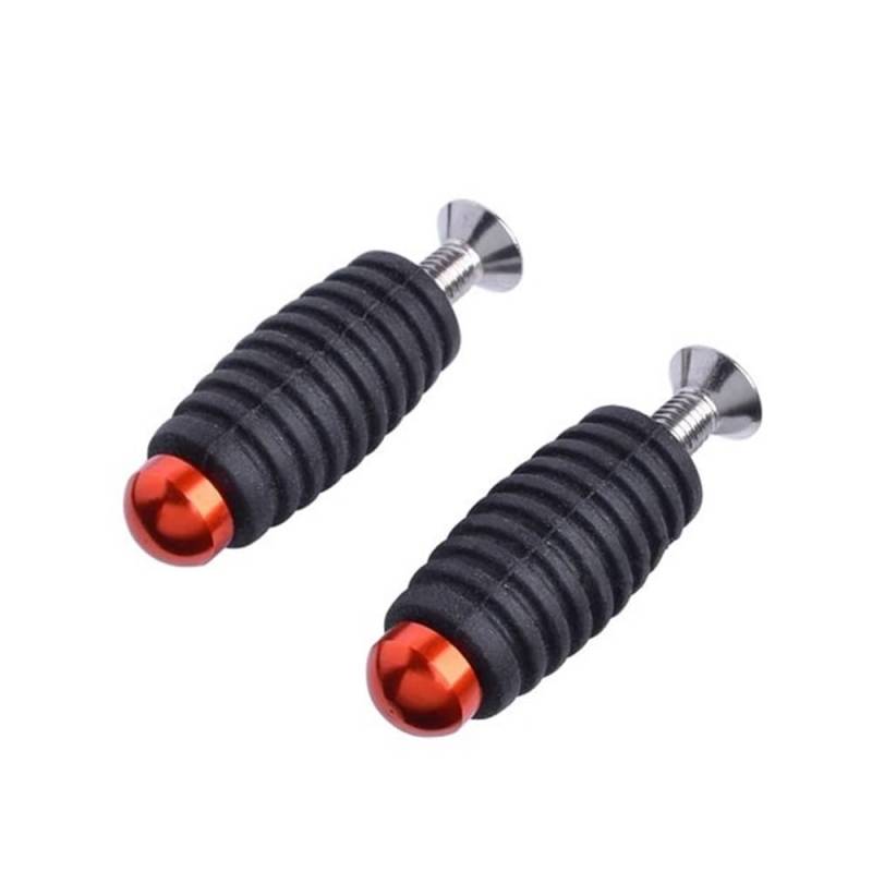 Motorrad Getriebe Shift Bremshebel Pegs Toepegs Pedale M6 Fußrasten Für Fußschalthebel(Orange) von Dngjuen
