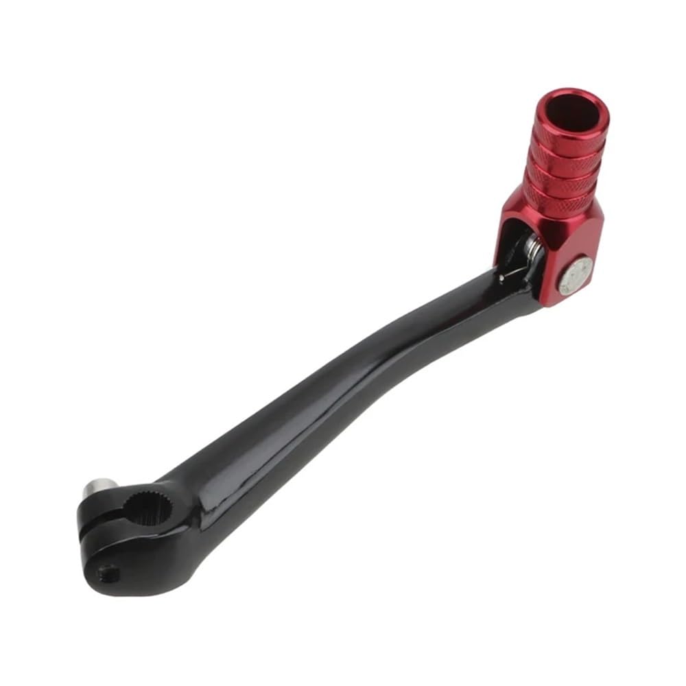 Motorrad Schalthebel CNC Aluminium Schalthebel Universal Für Motorrad Zubehör Fußschalthebel(Red-Black) von Dngjuen
