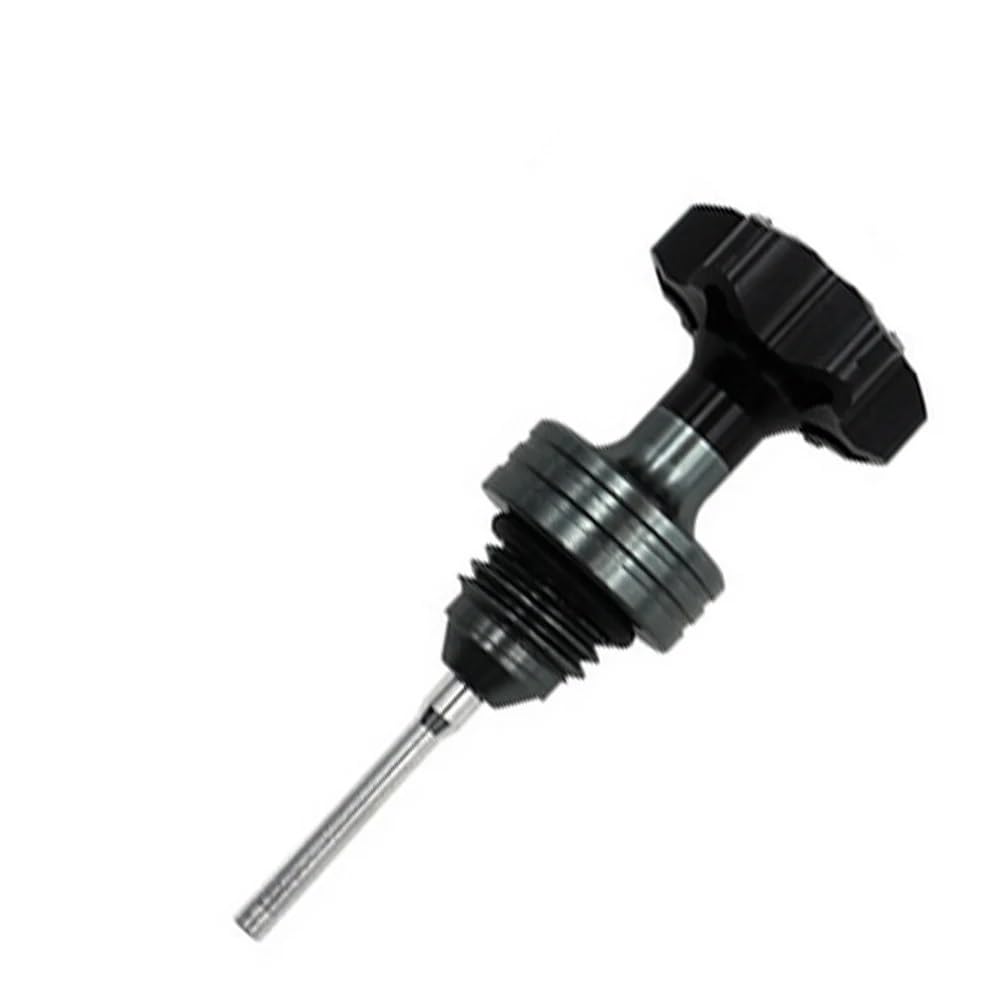 Motorrad Zubehör Ölstandsanzeige Ölmessstab Motorölmessstab Einfülldeckel Motor Kurbelgehäuse Ölstandsanzeige Für Roller Öltemperaturanzeige(Black) von Dngjuen
