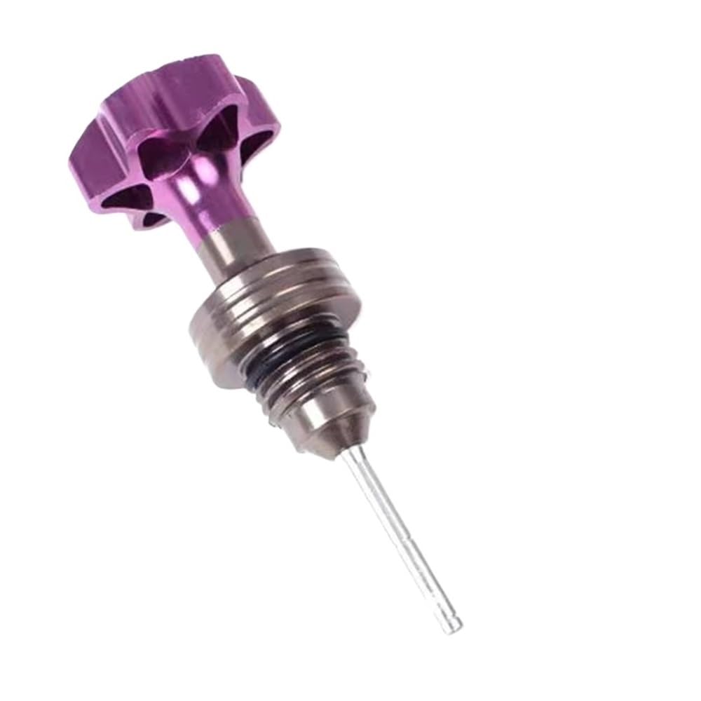 Motorrad Zubehör Ölstandsanzeige Ölmessstab Motorölmessstab Einfülldeckel Motor Kurbelgehäuse Ölstandsanzeige Für Roller Öltemperaturanzeige(PURPLE) von Dngjuen